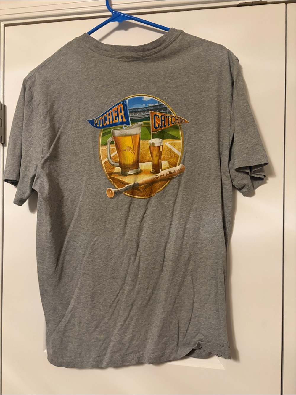 Tommy Bahama Men's Grey 'Pitcher & Catcher' Graphic Tee